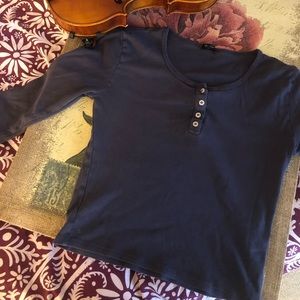 Brandy Melville Navy Long Sleeve Top